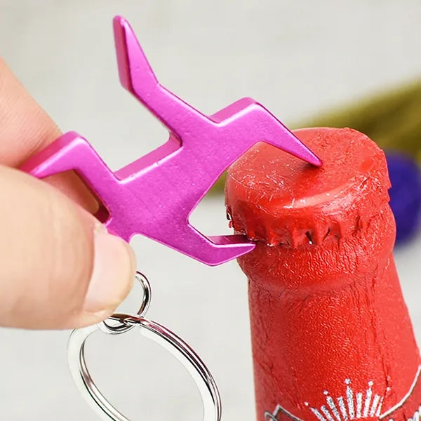Runner Shape Aluminum Bottle Opener Keychain