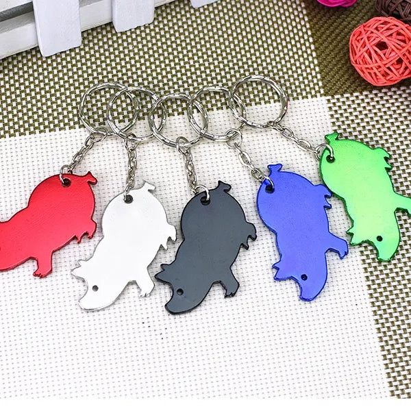 Pig Shape Bottle Opener Keychains