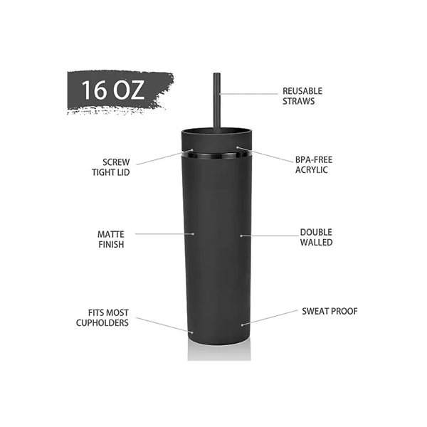 16 Oz. Double-Walled Plastic Cup