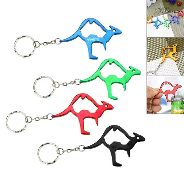 Kangaroo Shape Bottle Opener Keychains