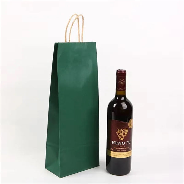 Kraft Paper Wine Tote Gift Bag