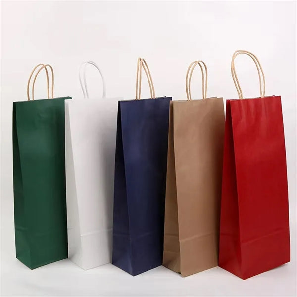 Kraft Paper Wine Tote Gift Bag