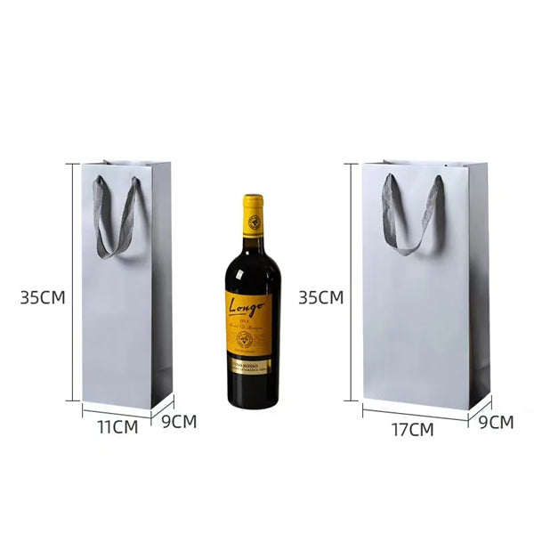 Natural Kraft Paper Wine Bag for Two Bottles