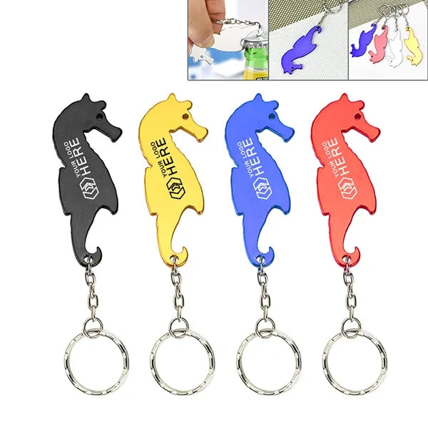 Seahorse Shape Bottle Opener Animal Keychains