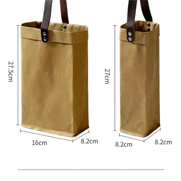 Kraft Paper Two Wines Bottle Bag