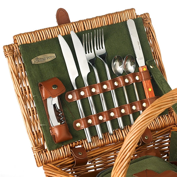 Willow Picnic Basket Set With Double Doors