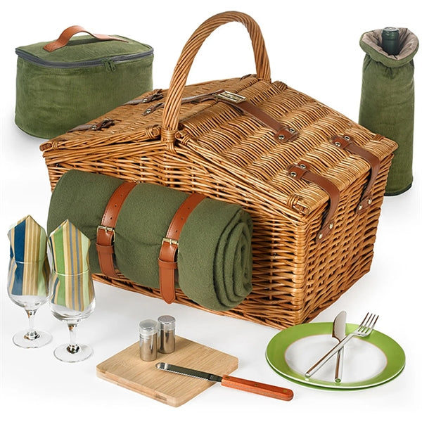 Willow Picnic Basket Set With Double Doors