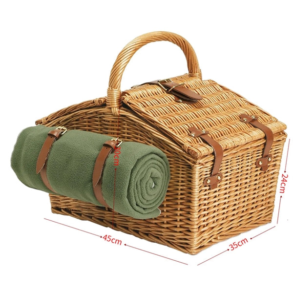 Willow Picnic Basket Set With Double Doors