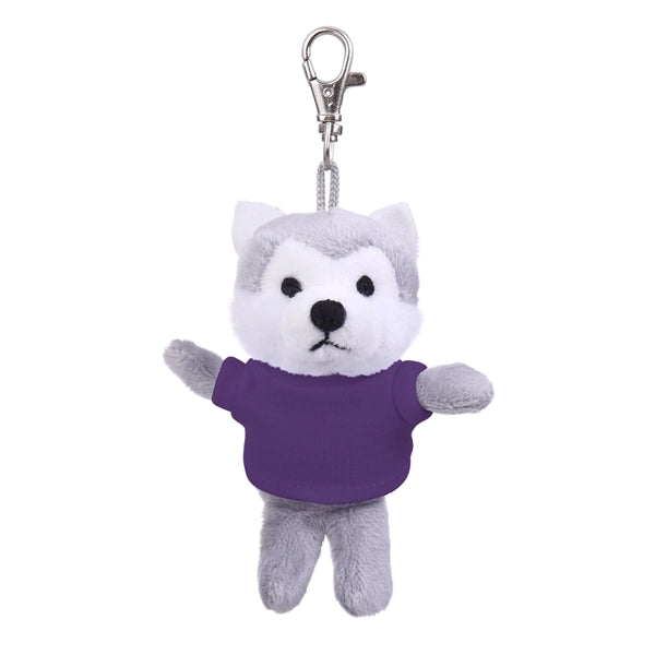 Soft Plush Wolf Keychain with Tee