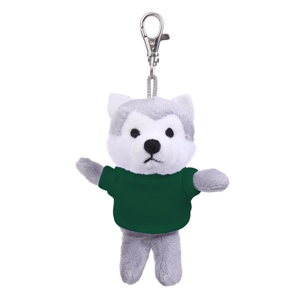 Soft Plush Wolf Keychain with Tee