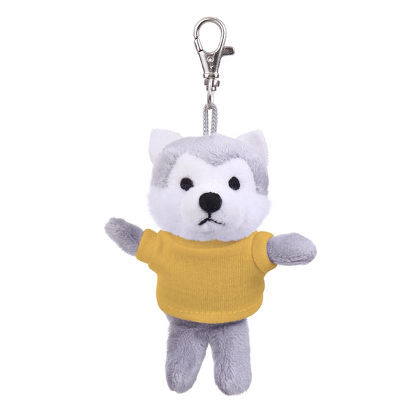 Soft Plush Wolf Keychain with Tee