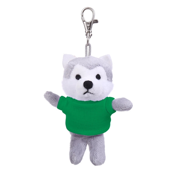 Soft Plush Wolf Keychain with Tee