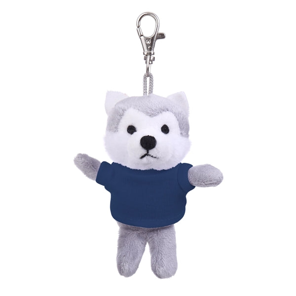 Soft Plush Wolf Keychain with Tee