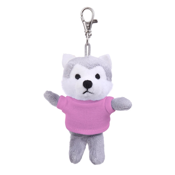 Soft Plush Wolf Keychain with Tee