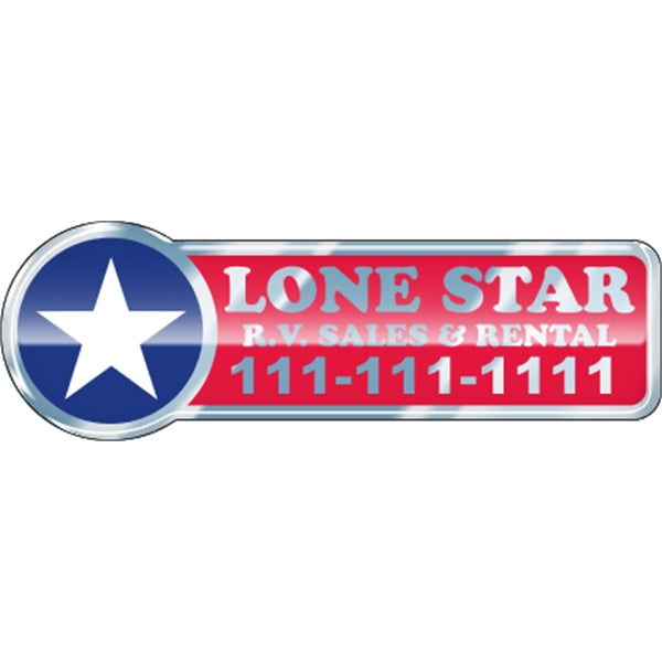 Circle w/ Rectangle Domed Auto Ad
