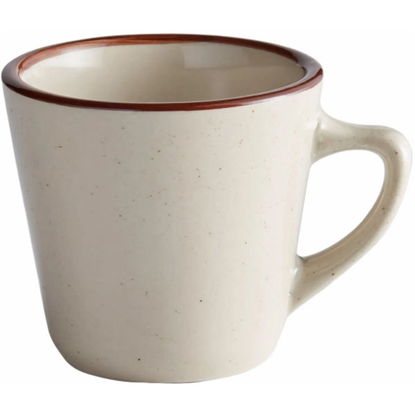 7 oz Brown Speckle Narrow Rim Stoneware Coffee Cup / Mug