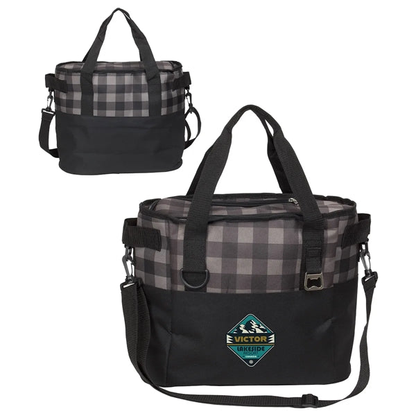Plaid Insulated Cooler Bag