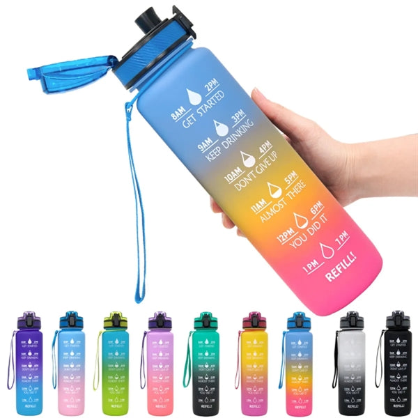 32oz Water Bottle with Time Marker