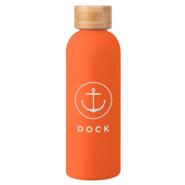 17 Oz. Blair Recycled Stainless Steel Bottle With Bamboo Lid