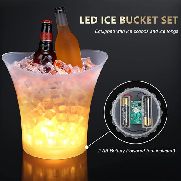 LED Luminous Whisky Ice Cube Storage Buckets