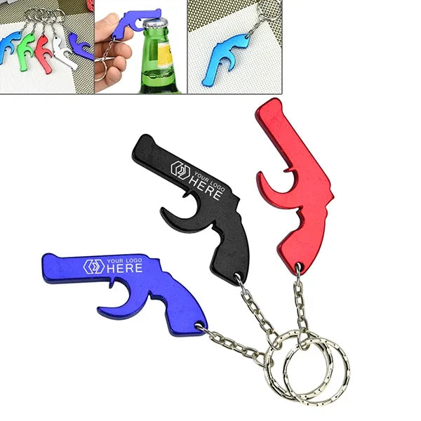 Gun Shape Bottle Opener Keychains