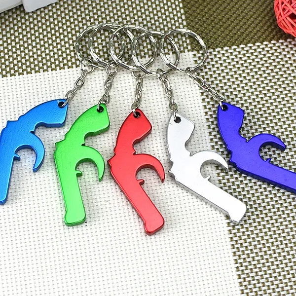 Gun Shape Bottle Opener Keychains