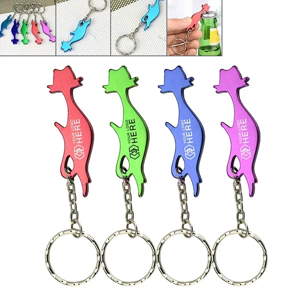 Cat Shape Bottle Opener Keychains