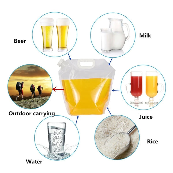 Collapsible Emergency Water Jug Container Bag