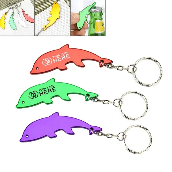 Dolphin Shape Bottle Opener Keychains
