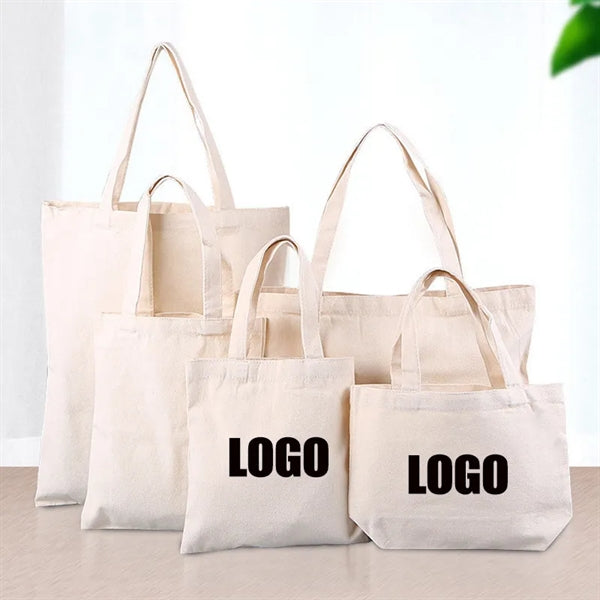 Natural Cotton Grocery Shopping Tote Bag