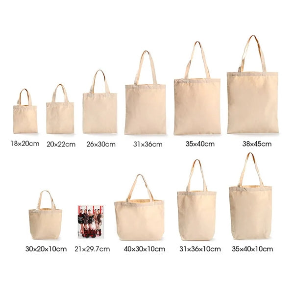 Natural Cotton Grocery Shopping Tote Bag