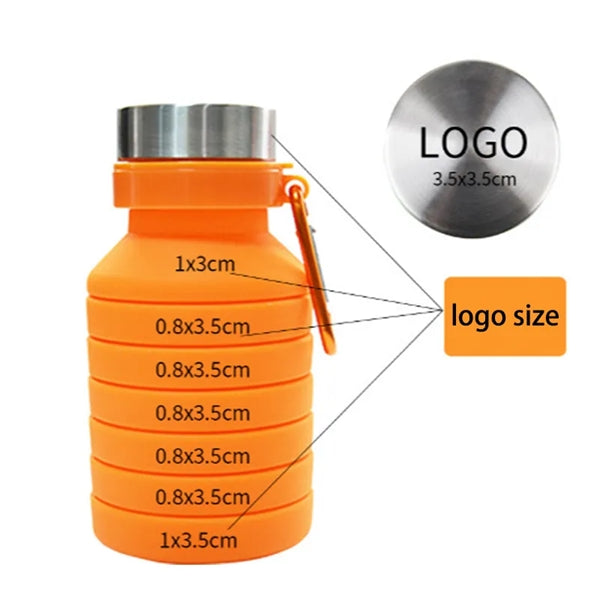 17 oz Leak Proof Twist Cap Collapsible Water Bottle