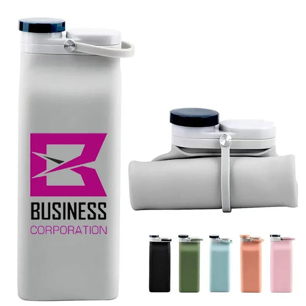 20oz Large Printing Area Collapsible Water Bottle