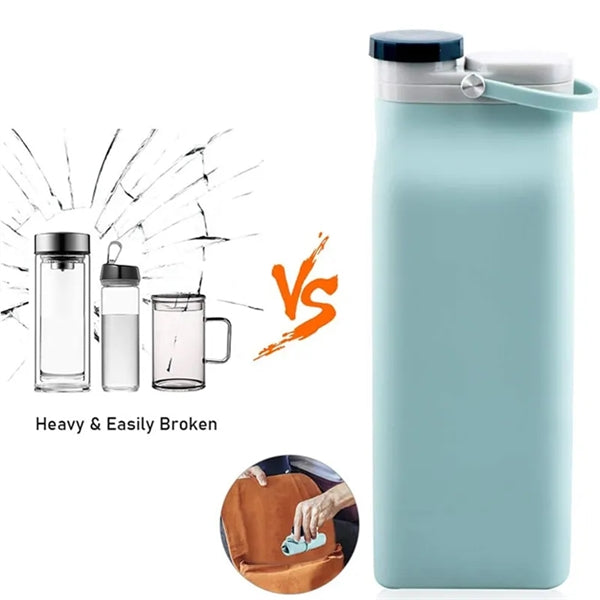 20oz Large Printing Area Collapsible Water Bottle