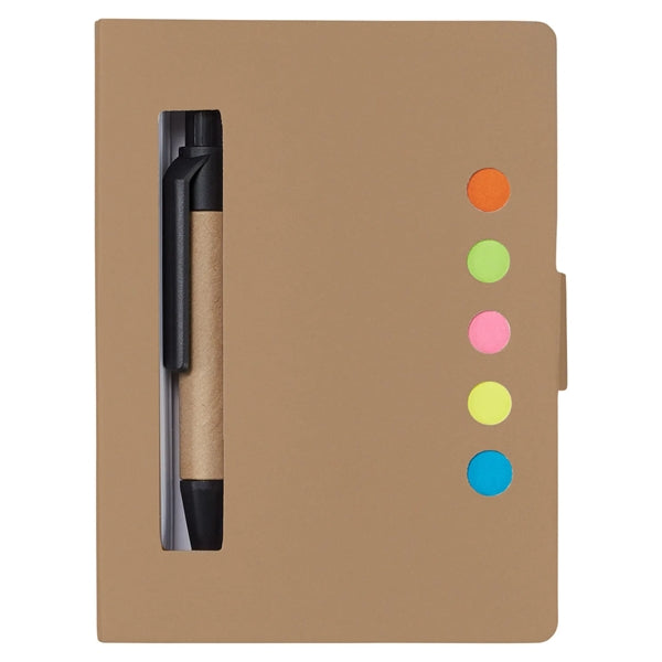 Eco Sticky Jotter with Pen Stowaway