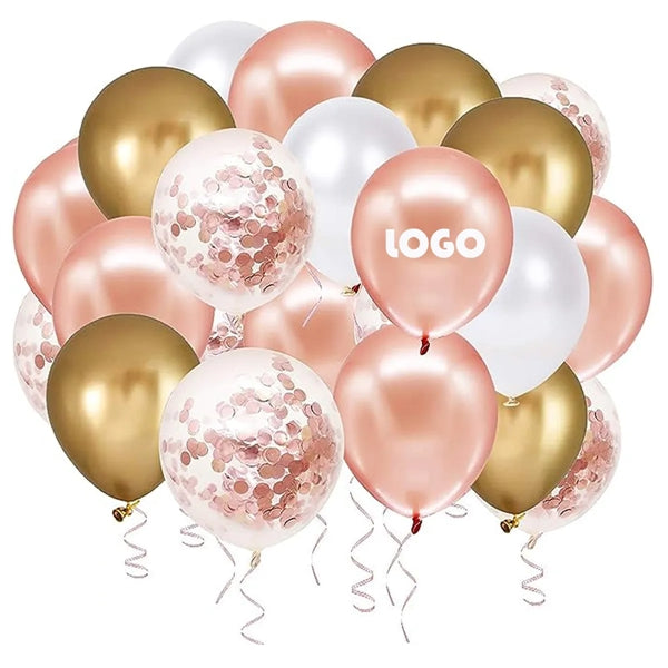 Rose Gold Confetti Balloons