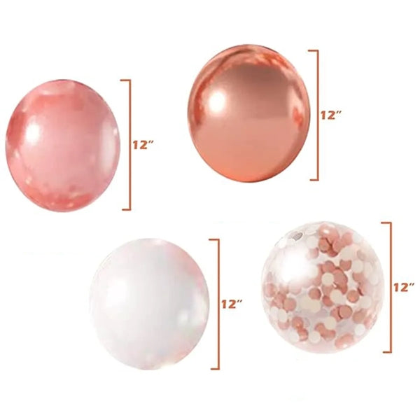 Rose Gold Confetti Balloons