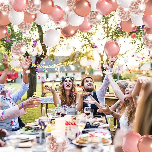Rose Gold Confetti Balloons