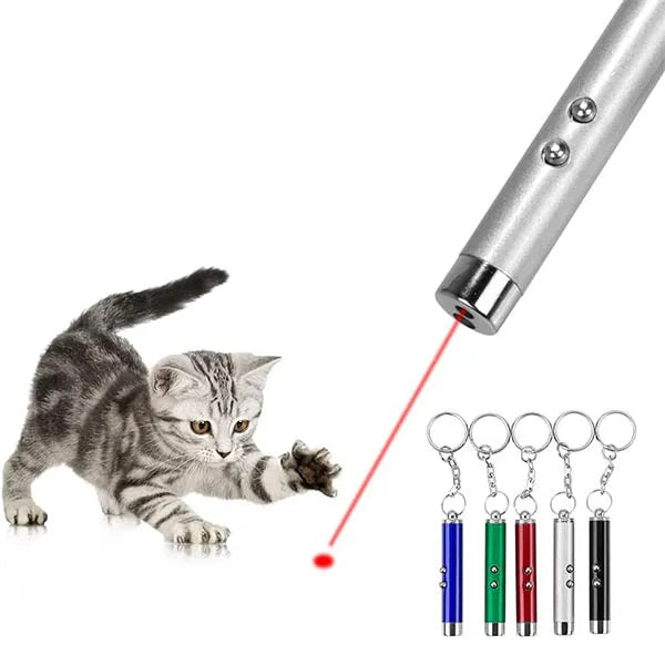 Pet Cat Dog Toys Laser Pointer Pen Mini Keychain