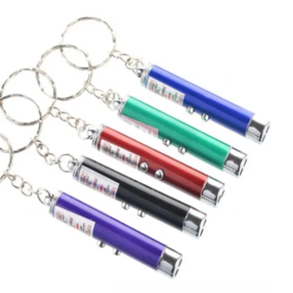 Pet Cat Dog Toys Laser Pointer Pen Mini Keychain