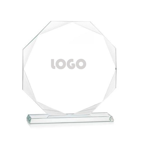 Octagonal Crystal Trophy