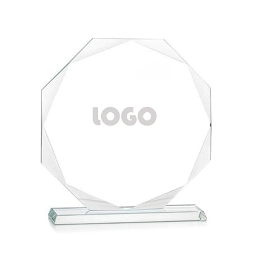 Octagonal Crystal Trophy