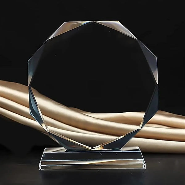 Octagonal Crystal Trophy