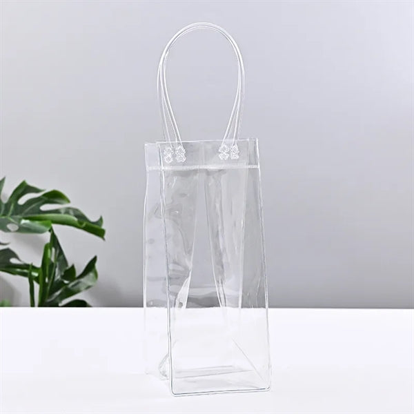 Wine plastic clear tote bag