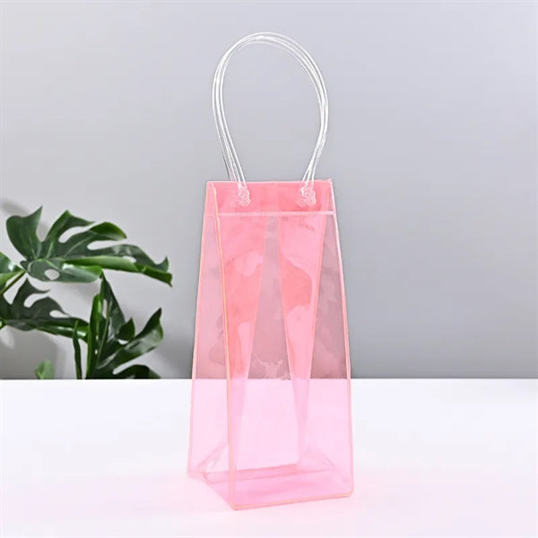 Wine plastic clear tote bag