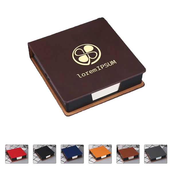 Leather note storage box for business office