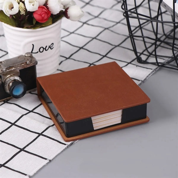 Leather note storage box for business office