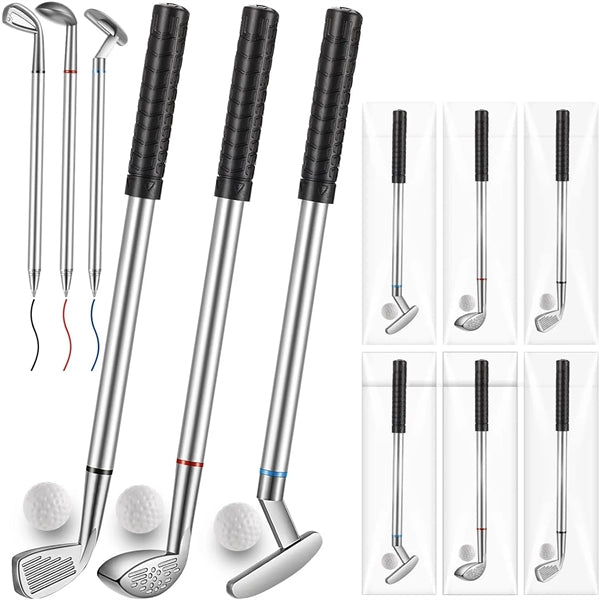 Metal Golf Shape Ball Pens Set in Box