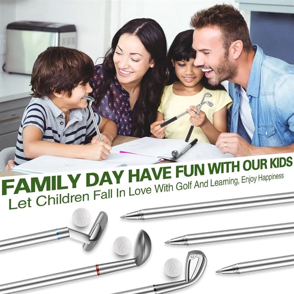 Metal Golf Shape Ball Pens Set in Box