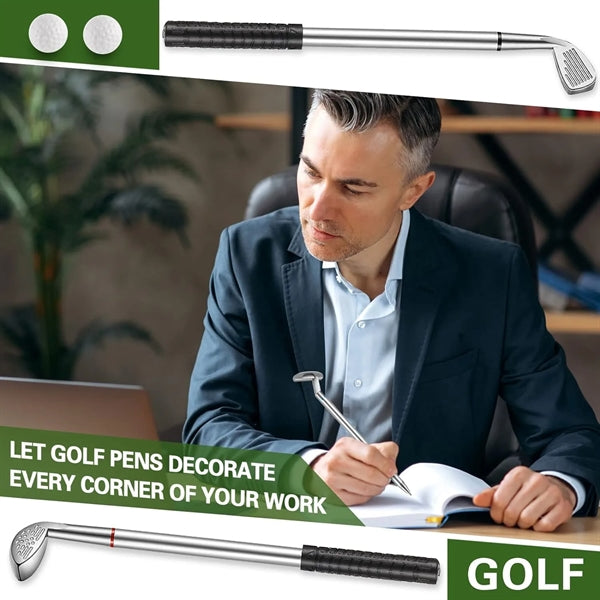 Metal Golf Shape Ball Pens Set in Box